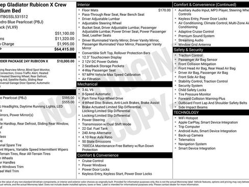 Certified 2025 Jeep Gladiator Rubicon AWD/4WD image 8
