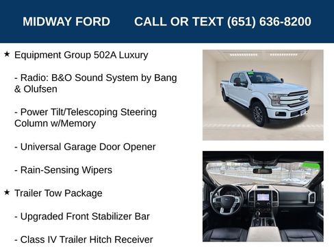 Certified 2019 Ford F150 Lariat w/ Equipment Group 502A Luxury image 19