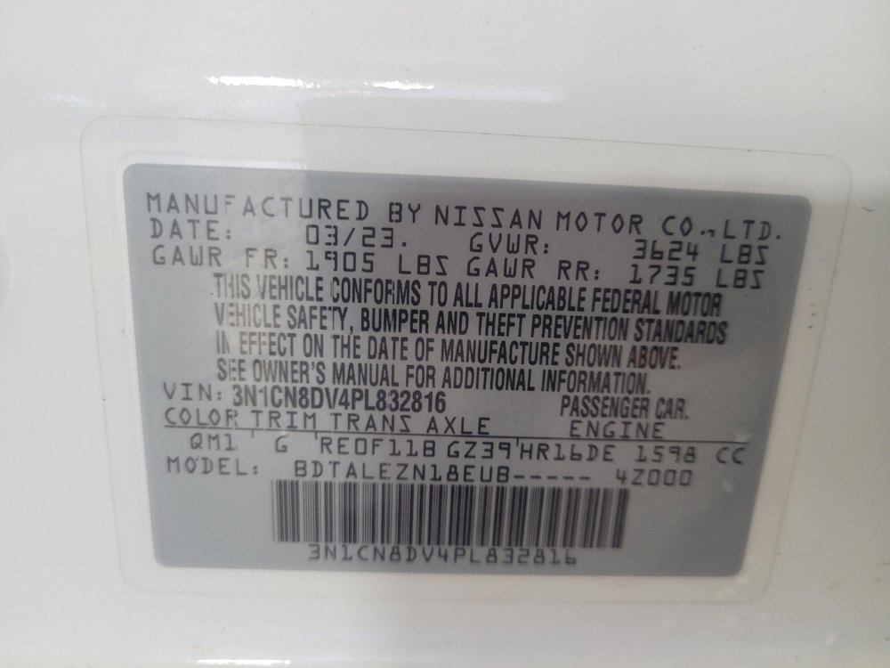 Used 2023 Nissan Versa S w/ Trunk Package FWD image 33