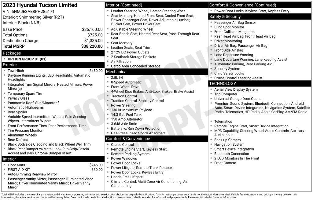 Used 2023 Hyundai Tucson Limited FWD image 9