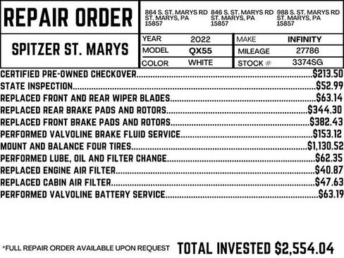 Used 2022 INFINITI QX55 Essential w/ Proassist Package image 4