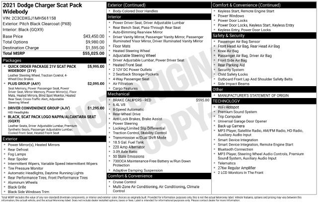 Certified 2021 Dodge Charger Scat Pack RWD image 28