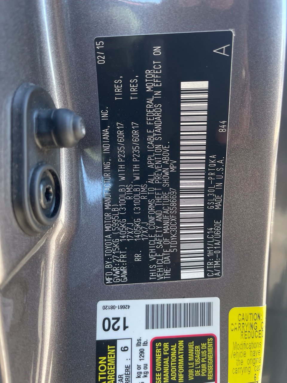 Used 2015 Toyota Sienna XLE Premium FWD image 7