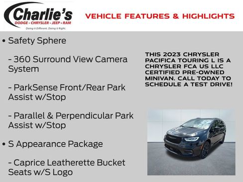 Certified 2023 Chrysler Pacifica Touring-L w/ S Appearance Package AWD/4WD image 19