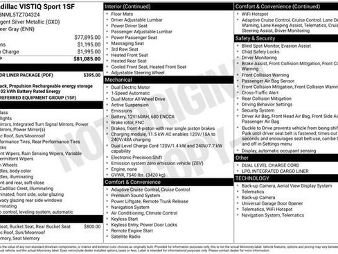 New 2026 Cadillac Vistiq Luxury w/ LPO, Floor Liner Package AWD/4WD image 20