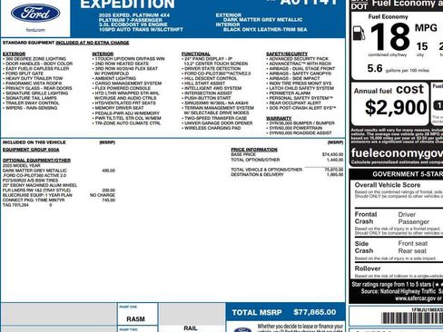 Used 2025 Ford Expedition Platinum AWD/4WD image 2