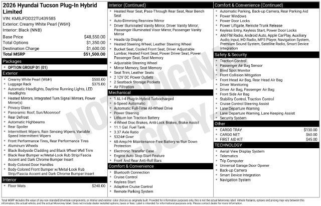 New 2026 Hyundai Tucson Limited AWD/4WD image 35