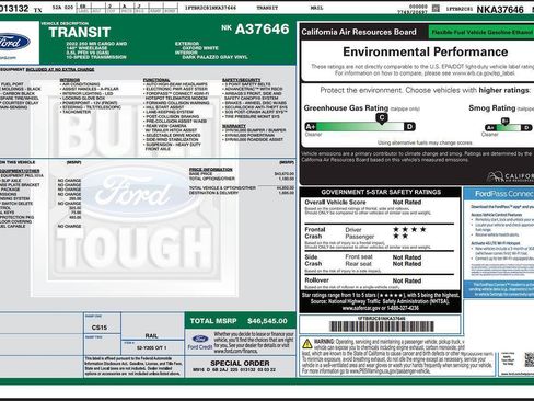 Used 2022 Ford Transit 250 Medium Roof AWD w/ Load Area Protection Package image 7