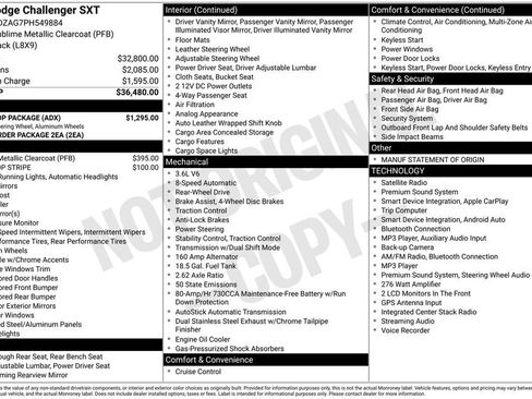 Used 2023 Dodge Challenger SXT w/ Blacktop Package RWD image 8