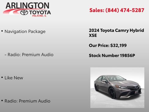 Used 2024 Toyota Camry XSE w/ Navigation Package image 4