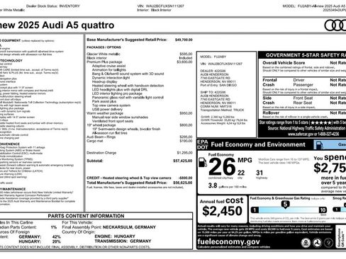 New 2025 Audi A5 2.0T Premium Plus Sedan image 31