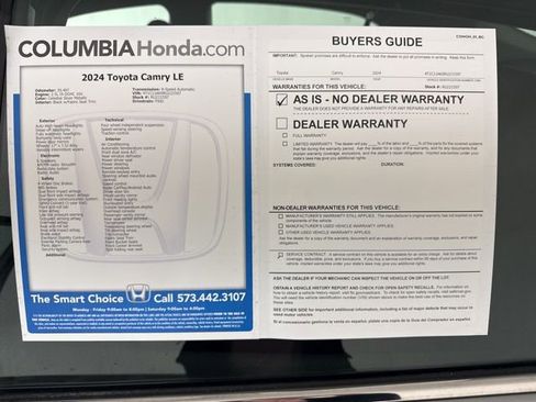 Used 2024 Toyota Camry LE image 37