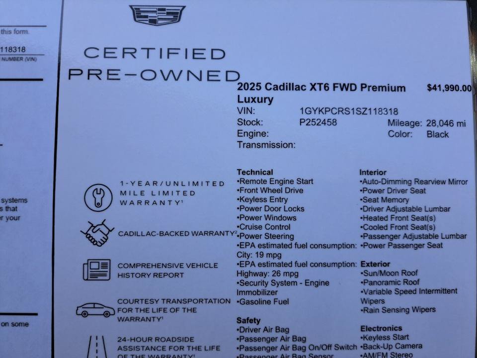 Used 2025 Cadillac XT6 Premium Luxury FWD image 35
