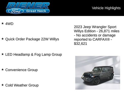 Used 2023 Jeep Wrangler Unlimited Sport AWD/4WD image 9
