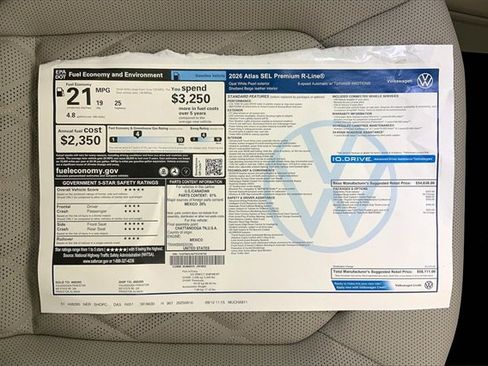 New 2026 Volkswagen Atlas SEL Premium R-Line image 15