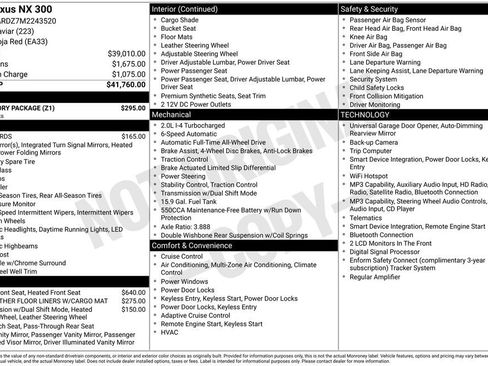 Used 2021 Lexus NX 300 AWD w/ Accessory Package image 4