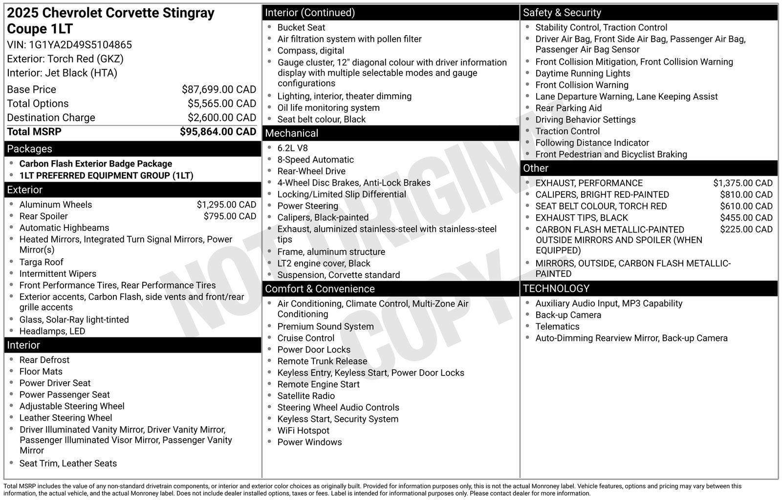 Used 2025 Chevrolet Corvette Stingray Coupe w/ 1LT RWD image 34