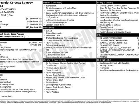 Used 2025 Chevrolet Corvette Stingray Coupe w/ 1LT RWD image 34