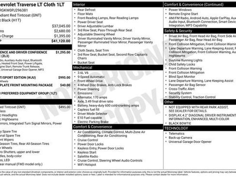Used 2023 Chevrolet Traverse LT image 1
