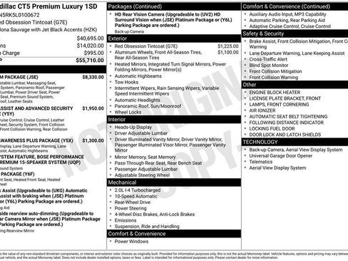 Certified 2020 Cadillac CT5 Premium Luxury w/ Platinum Package RWD image 15