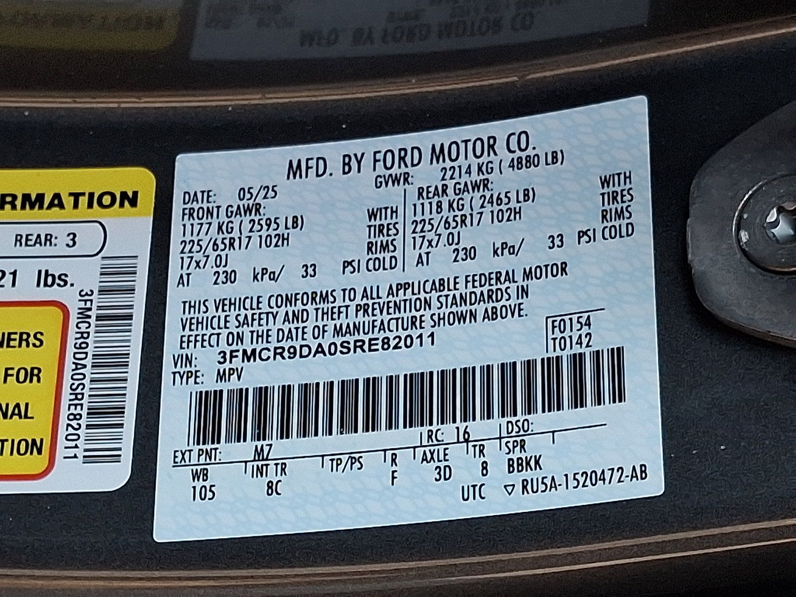 Used 2025 Ford Bronco Sport Badlands w/ Badlands Tech Package AWD/4WD image 30