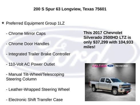 Used 2017 Chevrolet Silverado 2500 LTZ w/ Duramax Plus Package AWD/4WD image 15