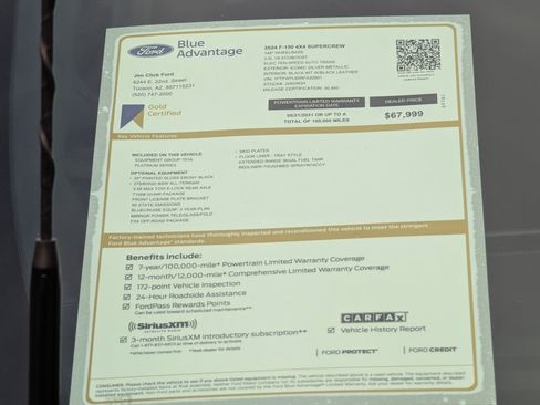 Certified 2024 Ford F150 Platinum w/ FX4 Off-Road Package image 16