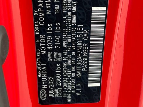 Certified 2022 Hyundai Veloster N image 30