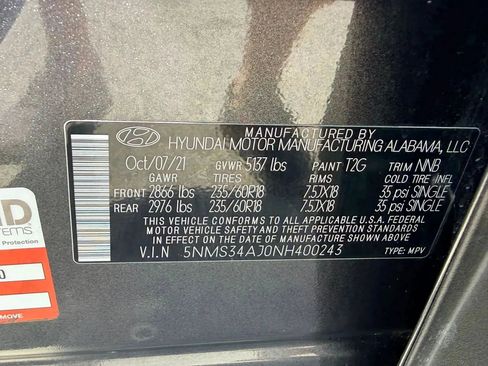 Used 2022 Hyundai Santa Fe SEL w/ Convenience + Premium Package FWD image 3