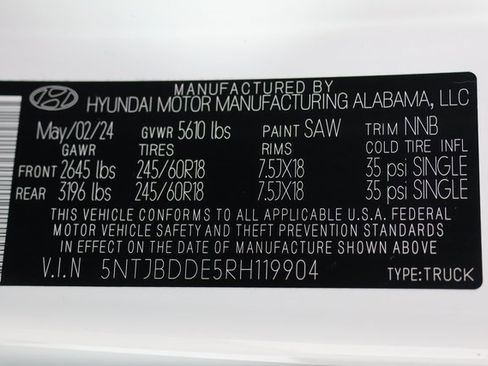 Certified 2024 Hyundai Santa Cruz SEL image 27