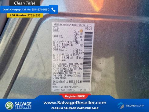Used 2020 Nissan Pathfinder SV FWD image 17
