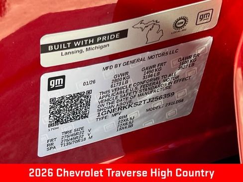 New 2026 Chevrolet Traverse High Country image 26