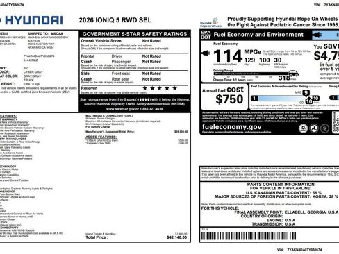 Used 2026 Hyundai Ioniq 5 SEL RWD image 3
