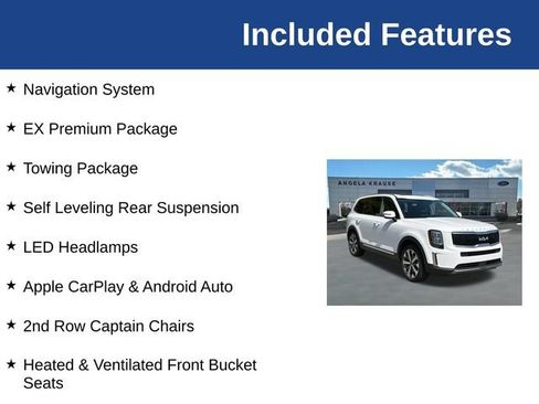 Used 2022 Kia Telluride EX w/ EX Premium Package FWD image 5