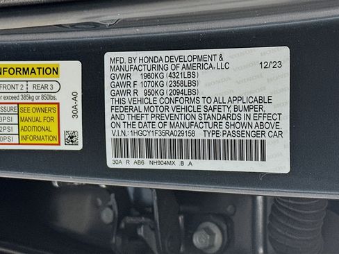 Used 2024 Honda Accord EX image 12