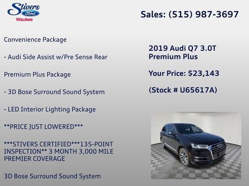 Used 2019 Audi Q7 3.0T Premium Plus w/ Premium Plus Package AWD/4WD image 22
