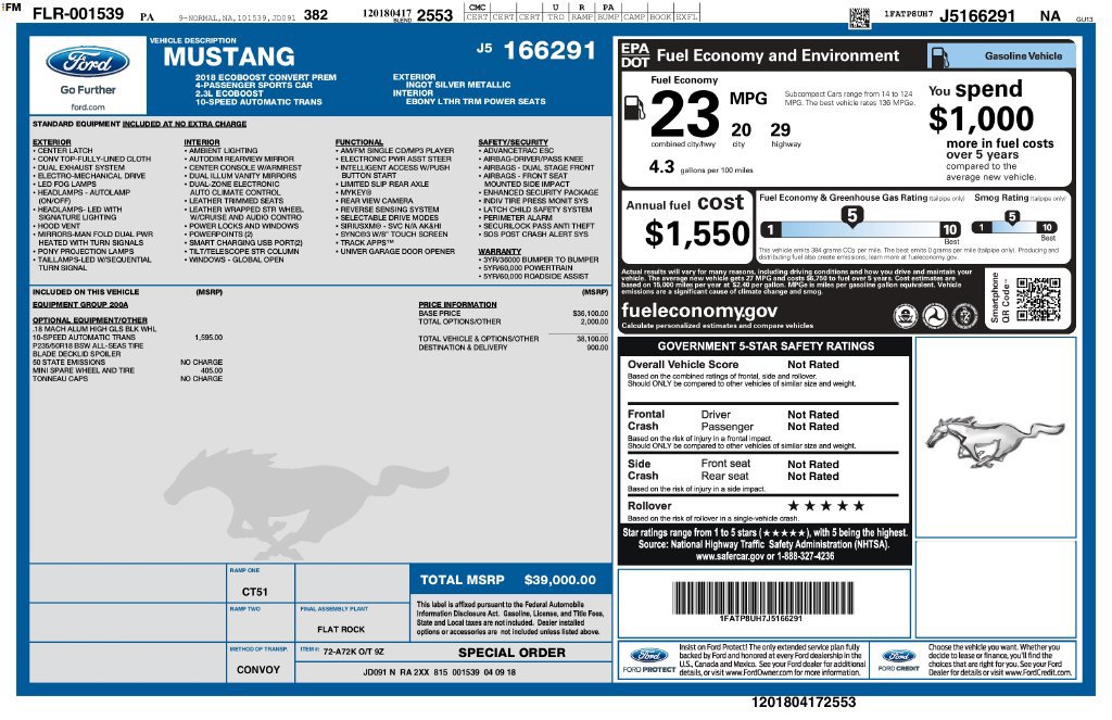Used 2018 Ford Mustang Premium RWD image 3