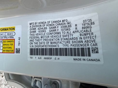 Used 2026 Honda Civic FWD Hybrid Sedan image 47