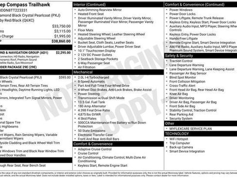 New 2026 Jeep Compass Trailhawk w/ Sun, Sound & Navigation Group AWD/4WD image 5