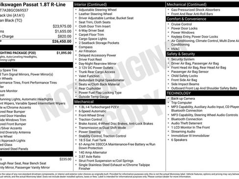 Used 2016 Volkswagen Passat 1.8T R-Line w/ R-Line Lighting Package FWD image 3