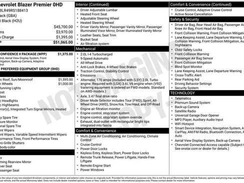 Used 2024 Chevrolet Blazer Premier w/ Driver Confidence II Package AWD/4WD image 12