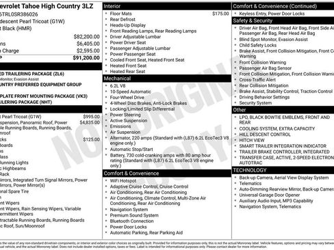 Certified 2025 Chevrolet Tahoe High Country AWD/4WD image 10