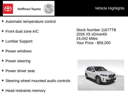 Used 2026 BMW X5 xDrive40i AWD/4WD image 20