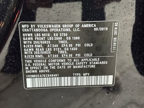 Used 2019 Volkswagen Atlas SEL Premium image 43