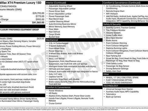 Certified 2020 Cadillac XT4 Premium Luxury image 38