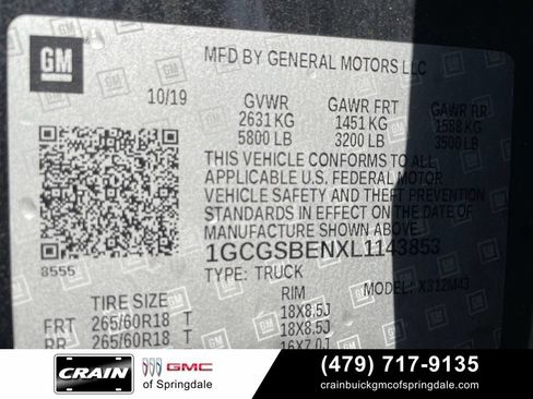 Used 2020 Chevrolet Colorado W/T w/ Custom Special Edition RWD image 32
