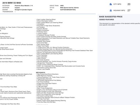 Used 2019 BMW X3 M40i image 3