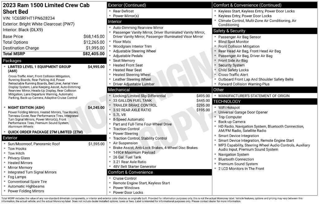 Used 2023 RAM 1500 Limited AWD/4WD image 31