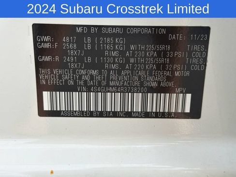 Used 2024 Subaru Crosstrek 2.5i Limited AWD/4WD image 31