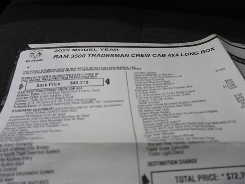 Used 2022 RAM 3500 Tradesman AWD/4WD image 61
